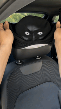 Evil Smile Headrest Cover